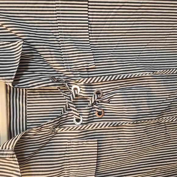 Calvin Klein Women's Striped Lace-Up Blouse- Size 0X - Picture 3 of 9